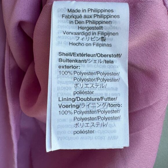 J. Crew Long Sleeve Dress Button Detail 365 Crepe Sundrenched Peony Lilac Size 6 - Picture 5 of 7